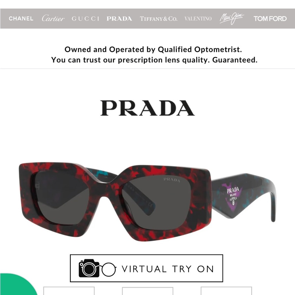 Prada Colorful Tortoise Acetate Glasses